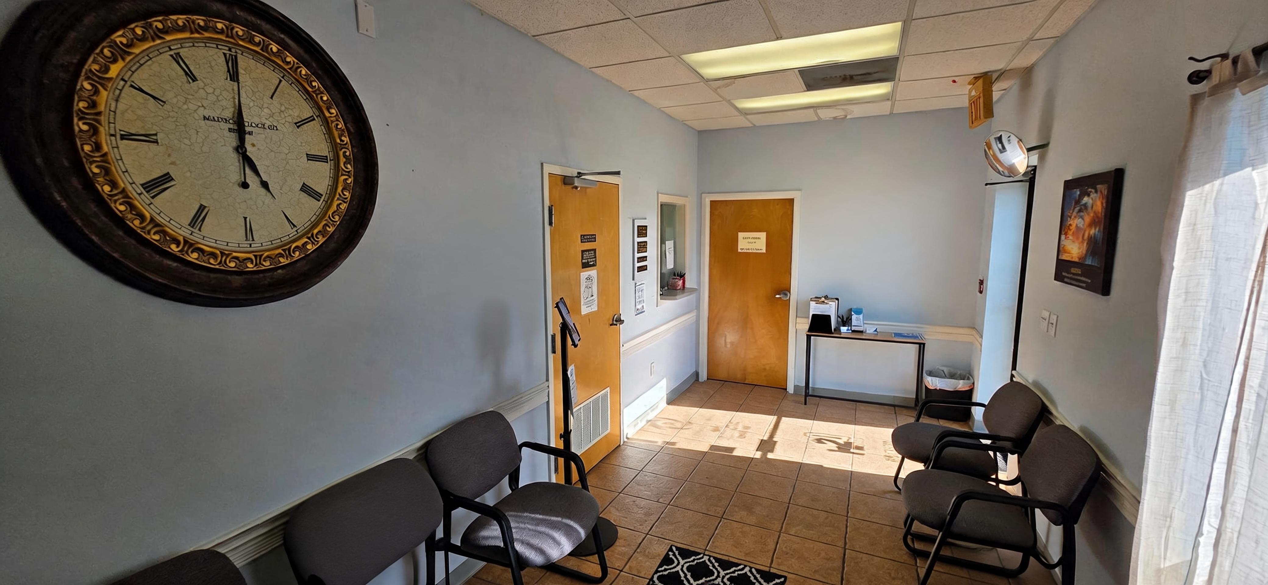 Clinical interior space.