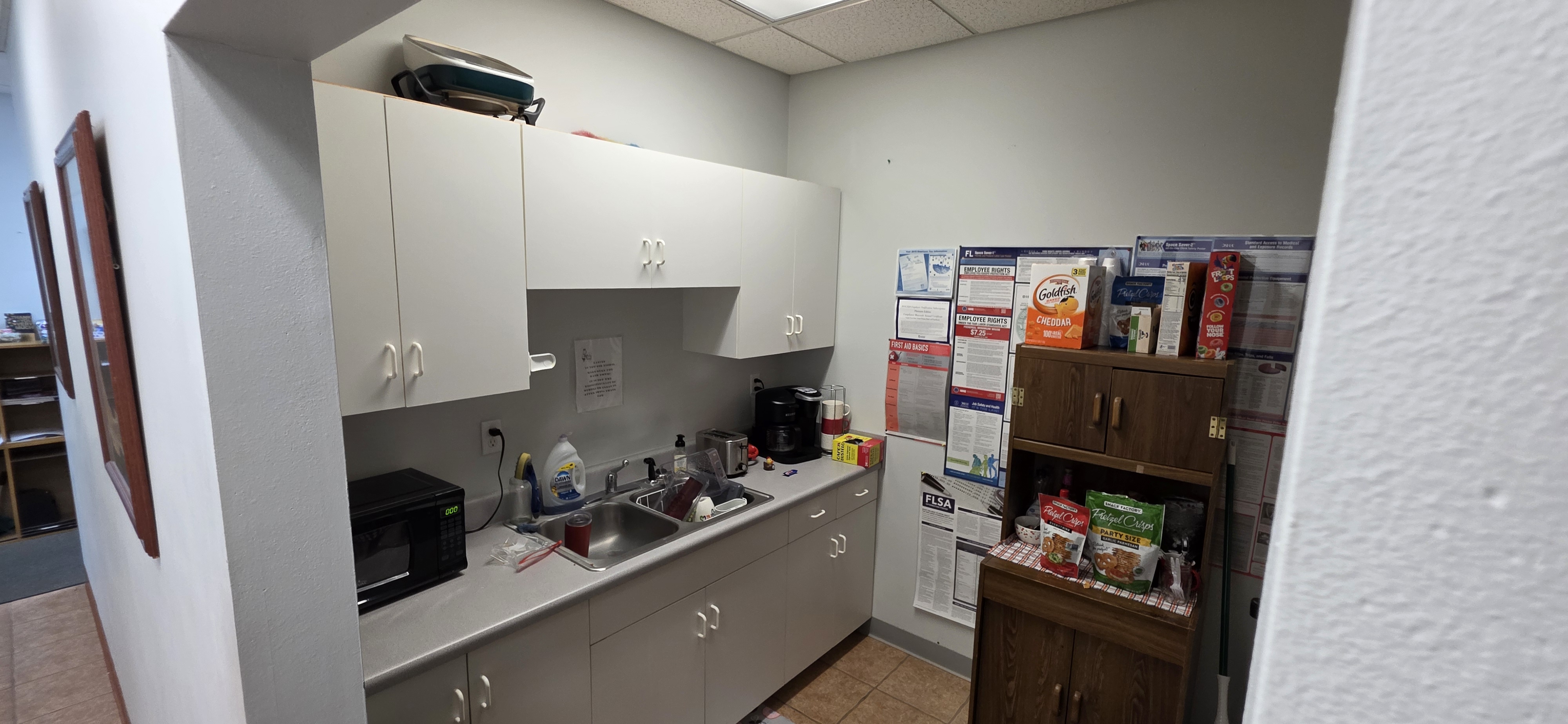Clinical interior space.