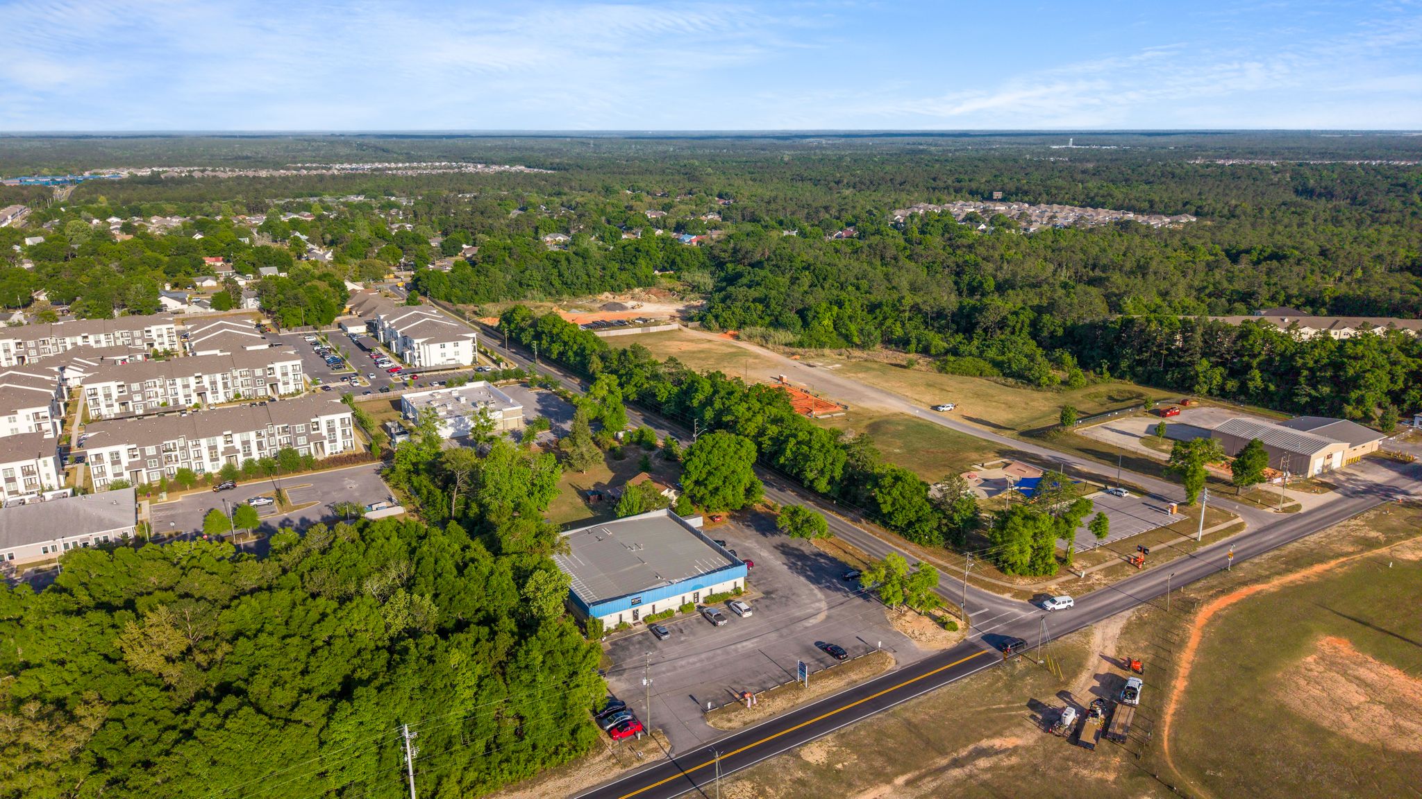 Drone view of the property.