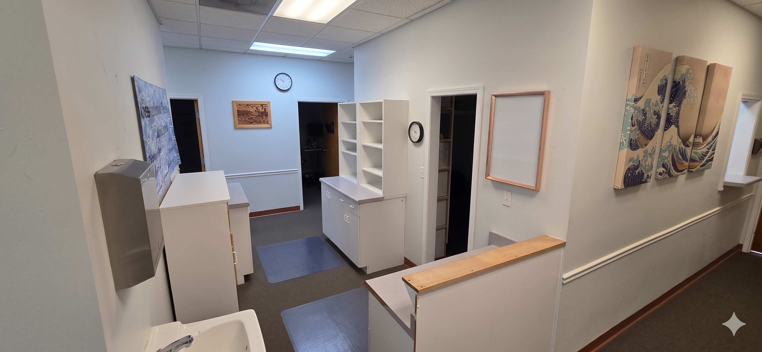 Clinical reception area.