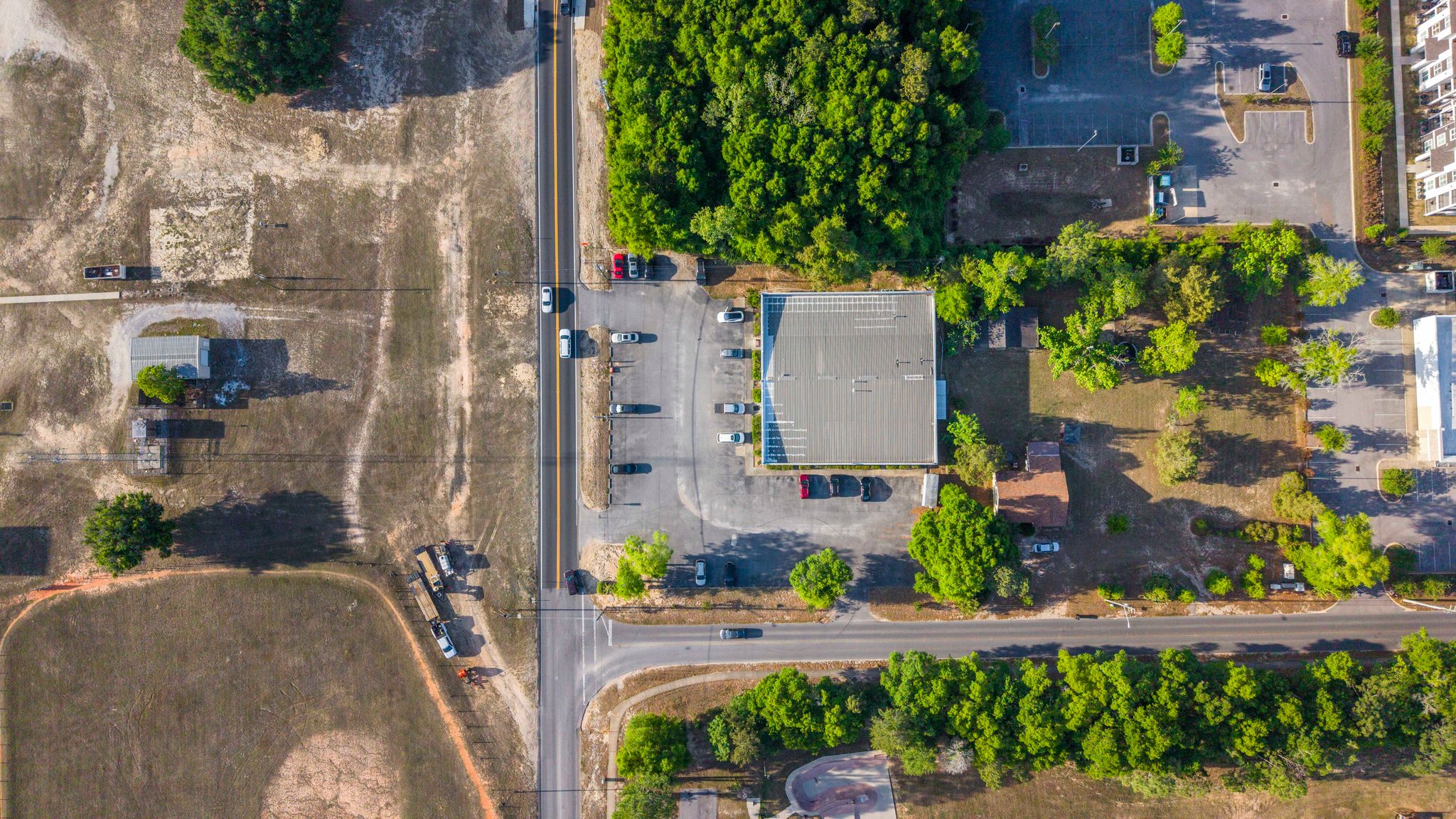Top-down aerial view of the property.